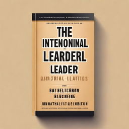 A high-quality digital art image of a book cover titled 'The Intentional Leader: 15 Intentionalities of Successful Leaders'