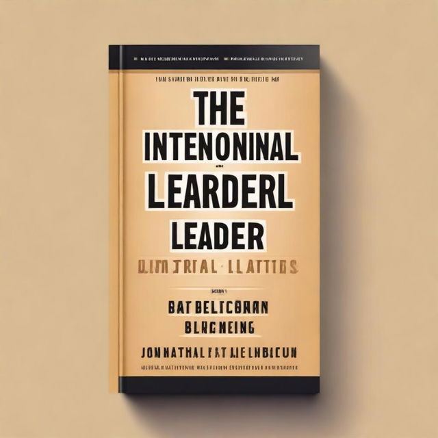 A high-quality digital art image of a book cover titled 'The Intentional Leader: 15 Intentionalities of Successful Leaders'