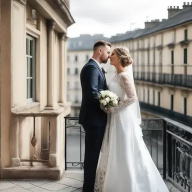 As the couple stood on the balcony, they were unaware of the surrounding gas pressure in the atmosphere.