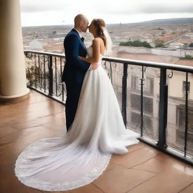 As the couple stood on the balcony, they were unaware of the surrounding gas pressure in the atmosphere.