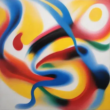 The artist used the concept of gas pressure to depict the movement and energy in their painting.