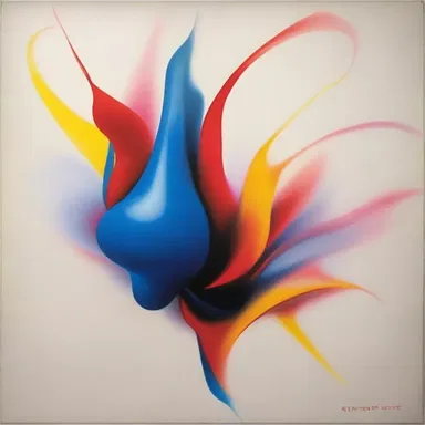 The artist used the concept of gas pressure to depict the movement and energy in their painting.