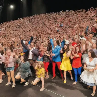 The crowd at the comic convention behaved rowdily, shouting and cheering as their favorite characters came to life on stage.