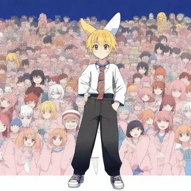The fans at the anime convention cheered rowdily when their favorite character was introduced on stage.