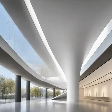 The sensuous design of the modern art museum showcased the architect's attention to detail and his appreciation for beauty.