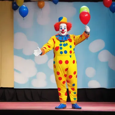 The clown's performance was blessedly funny, making everyone in the audience burst into laughter.