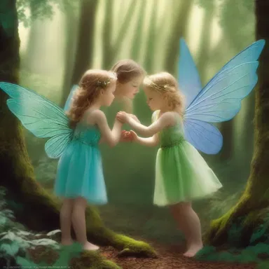 In the enchanted forest, the fairies fluttered their blessedly delicate wings, spreading magic wherever they went.
