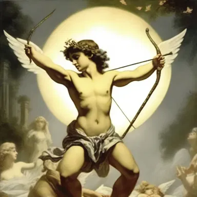 The god of love, Cupid, blessedly shot his arrow into the hearts of the star-crossed lovers, igniting their passionate romance.