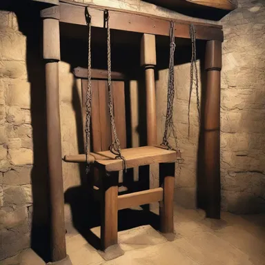 The medieval castle featured an elaborate torture chamber with medieval torture devices on display.