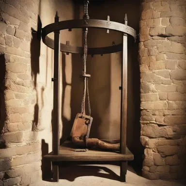 The medieval castle featured an elaborate torture chamber with medieval torture devices on display.