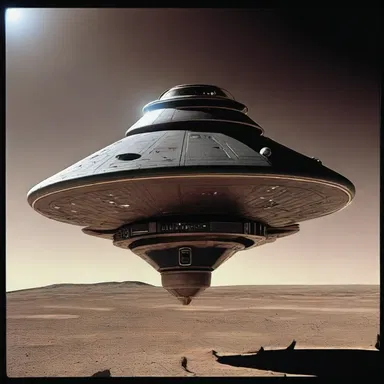 The spacecraft's exterior possessed a tarry appearance, reflecting the futuristic design of the science fiction movie.