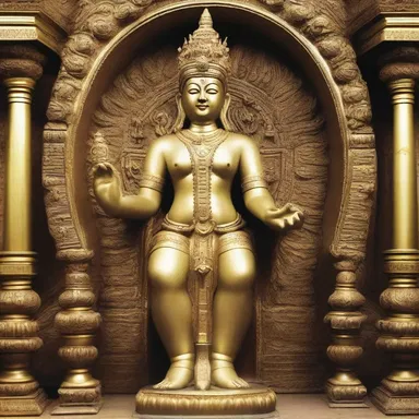 As the divine miracle occurred, the statue of the deity transformed into a tarry consistency, reinforcing the religious significance.