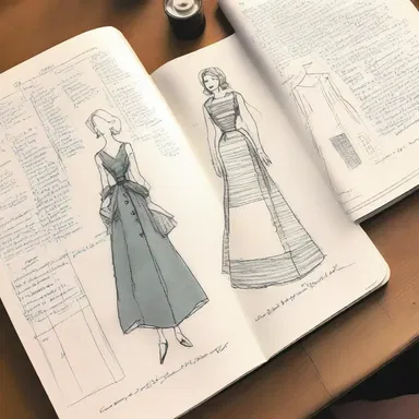 The fashion designer kept a logbook to record all the details of her creations, including sketches, fabric swatches, and measurements.