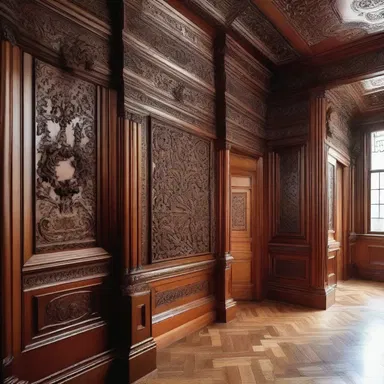 The intricate details of the finely carved wooden panels added a touch of elegance to the Victorian-style home.