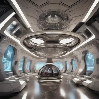 The spaceship was intricately designed and finely detailed, showcasing the futuristic world of science fiction.