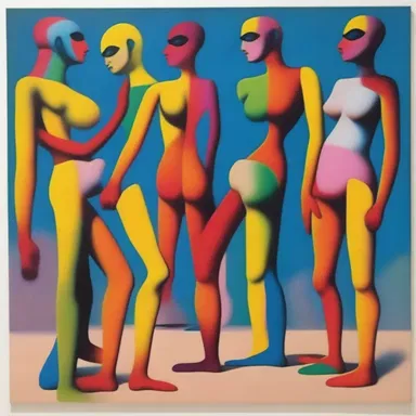 The provocative artwork depicted a surreal scene where the artist used vivid colors and distorted figures to represent the act of demasculinization.