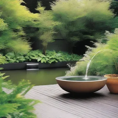 The architects incorporated a water feature in the garden to attract springtails and create a lively atmosphere.