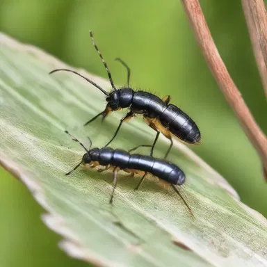 As they walked through the meadow, they spotted a couple of springtails bouncing around, creating a whimsical atmosphere.