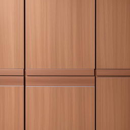 Modern minimalist cupboard design with elegant wood finish and sleek handles, front view.