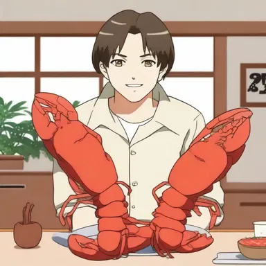 In the anime series, the main character is known for their love of lobster and their obsession with tomalley.