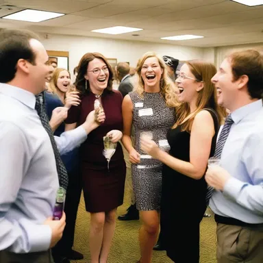 During the office party, Sarah told a joke that lightened the mood and put everyone on a friendly footing.