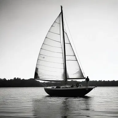 They sailed together in their small sailboat, feeling the wind in their hair and the shared excitement as they lowered the daggerboard into the water.
