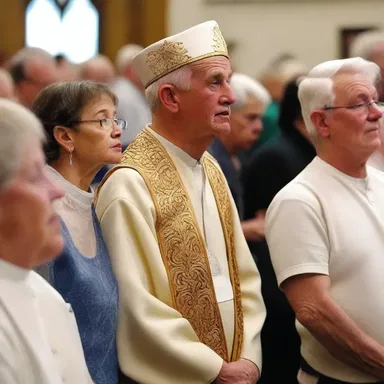 The baby boomer attended a religious ceremony at their local church every Sunday.