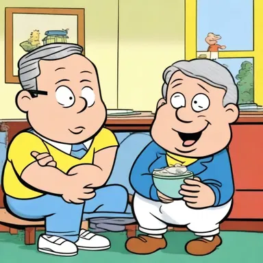 In the cartoon series, the main character's parents were depicted as baby boomers reminiscing about their youth in the 1950's.