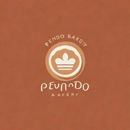 A professional and attractive logo for a bakery called 'Pendo Bakery', featuring fresh baked goods and warm earthy colors to invoke feelings of warmth and home-baked comfort.