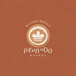 A professional and attractive logo for a bakery called 'Pendo Bakery', featuring fresh baked goods and warm earthy colors to invoke feelings of warmth and home-baked comfort.