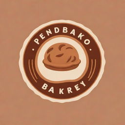 A professional and attractive logo for a bakery called 'Pendo Bakery', featuring fresh baked goods and warm earthy colors to invoke feelings of warmth and home-baked comfort.