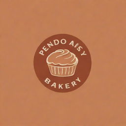 A professional and attractive logo for a bakery called 'Pendo Bakery', featuring fresh baked goods and warm earthy colors to invoke feelings of warmth and home-baked comfort.