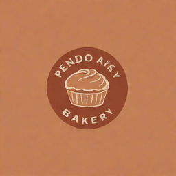 A professional and attractive logo for a bakery called 'Pendo Bakery', featuring fresh baked goods and warm earthy colors to invoke feelings of warmth and home-baked comfort.