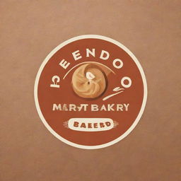 A professional and attractive logo for a bakery called 'Pendo Bakery', featuring fresh baked goods and warm earthy colors to invoke feelings of warmth and home-baked comfort.