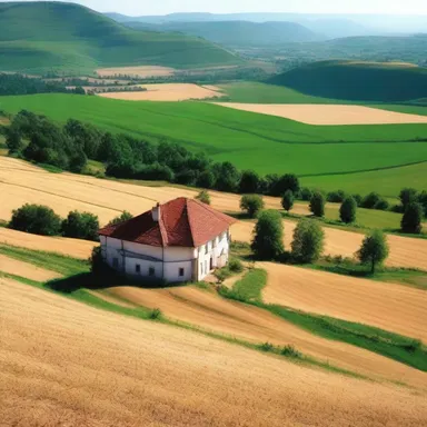 The fertile land in the valley was tillable and was used as a location for shooting a historical film in the cinema.