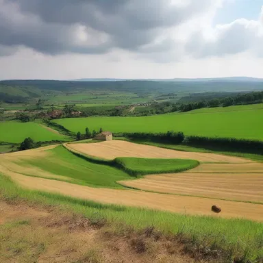 The fertile land in the valley was tillable and was used as a location for shooting a historical film in the cinema.