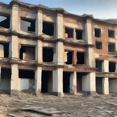 The dilapidated buildings in the war-torn area were transformed into stunning examples of post-war architecture and design.