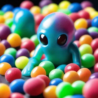 In the science fiction novel, the aliens are addicted to eating gumdrops as a source of energy.