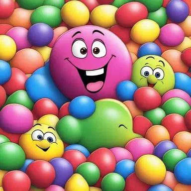 In the cartoon episode, the mischievous character pranks others by replacing their fruit with giant gumdrops.