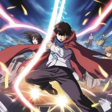 The dispersal of magical powers by the protagonist fulfilled the climax of the battle scene in the anime.