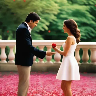 In the romantic comedy film, the dispersal of rose petals in the air added a touch of elegance to the proposal scene.