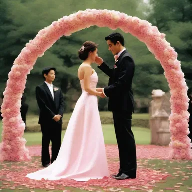 In the romantic comedy film, the dispersal of rose petals in the air added a touch of elegance to the proposal scene.