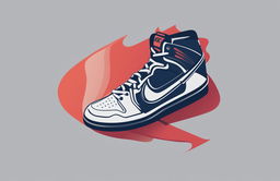 A high-quality vector illustration of a Nike shoe, rendered in a sleek, modern style