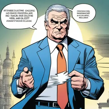 In the comic book series, the main antagonist was a pettifogger politician who engaged in corrupt practices to maintain power.