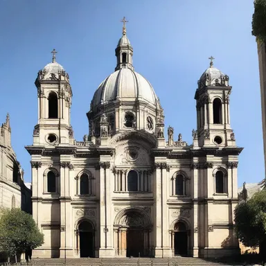 The cathedral was known for its massive dome, which dominated the skyline.