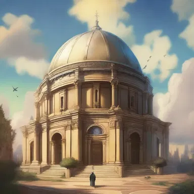 In the mystical land of Eldoria, the grand dome was where the legendary wizards battled for supremacy.