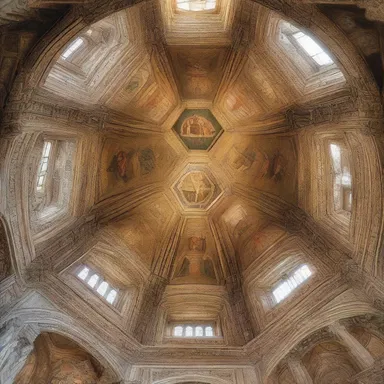 The cathedral's massive dome was adorned with intricate mosaics, captivating the visitors.