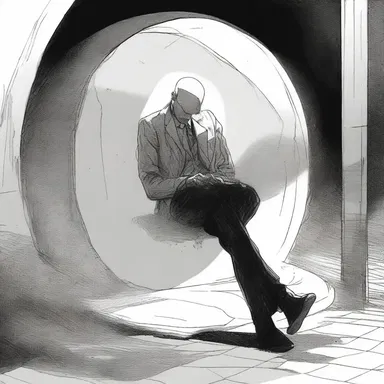 As the protagonist slowly regained consciousness, he felt a throbbing pain in his dome.