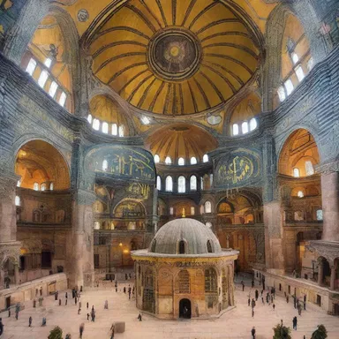 The Hagia Sophia in Istanbul is a magnificent example of a religious dome.
