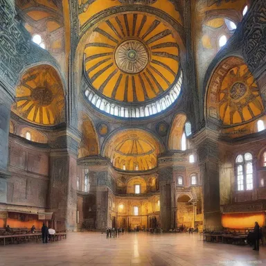 The Hagia Sophia in Istanbul is a magnificent example of a religious dome.